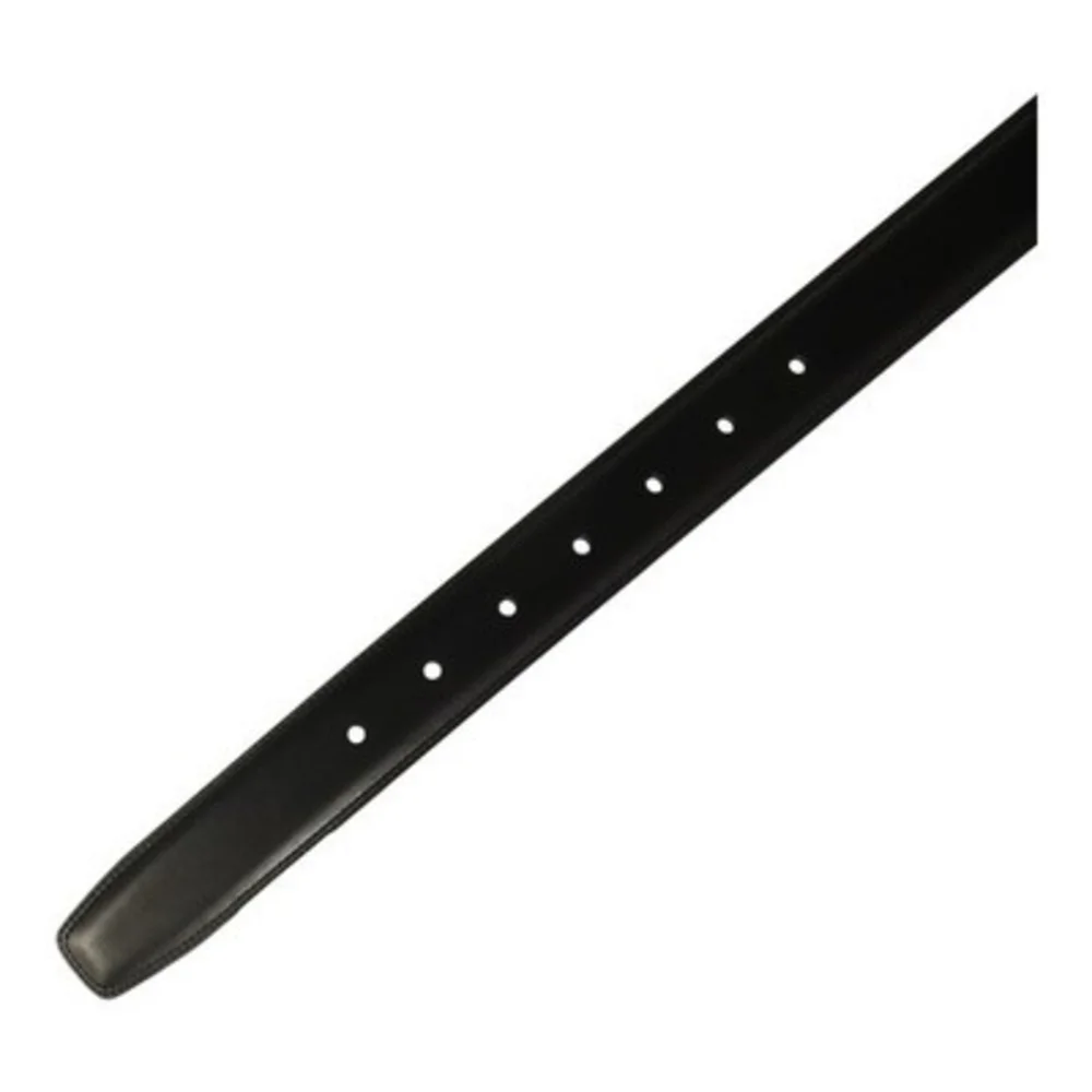 Perry Ellis Portfolio Men's Black Leather Double Stitch Dress Belt Size 36 EXC